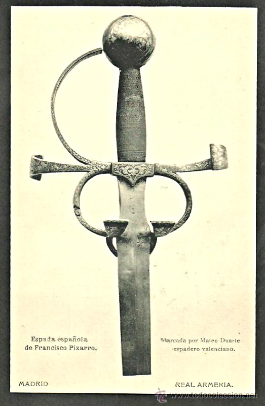 The sword of Pizarro in Real Armeria de Madrid