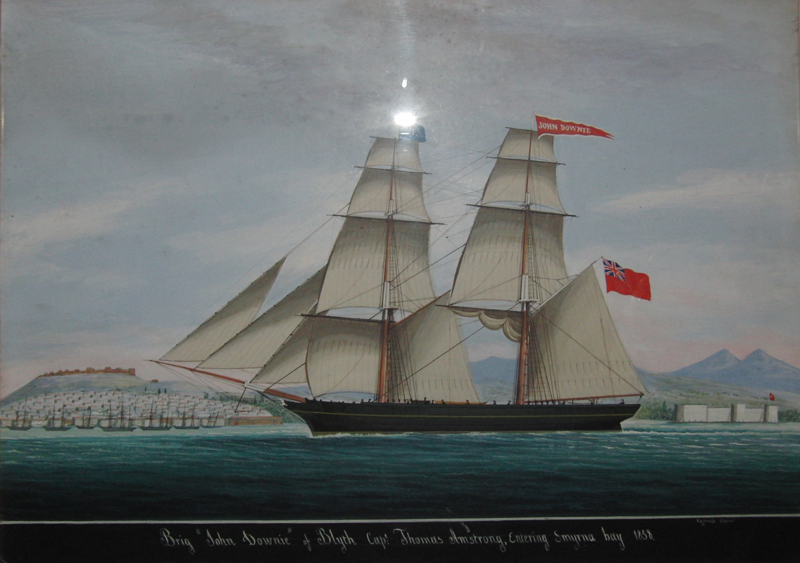The Brig John Downie of Blyth, Captain Thomas Armstrong, Entering Smyrna Bay, 1858
